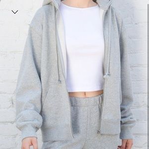 Brandy Melville Christy Zip Up Hoodie